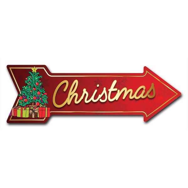 Christmas Arrow Decal Funny Home Decor 30in Wide